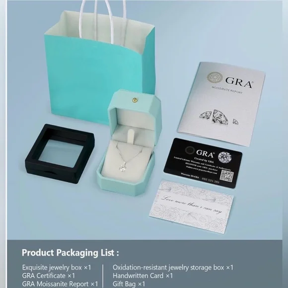 1.0 carat MOISSANITE ROUND PENDANT NECKLACE S925Sterling silver/gold plate chain - Picture 5 of 5